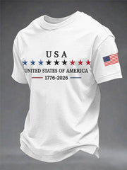 Men's Independence Day Graphic Casual Patriotic Tee