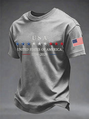 Men's Independence Day Graphic Casual Patriotic Tee