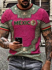 Men's Mexico Proud Art Printed T-shirt
