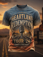 Men's Country Rock Tour 2026 Graphic T-Shirt