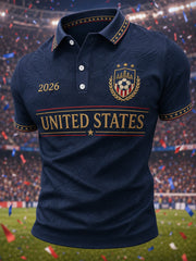 Men's Gift For Soccer Fans Print Casual Polo