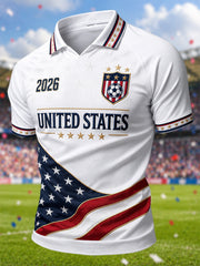Men's Gift For Soccer Fans Print Casual Polo