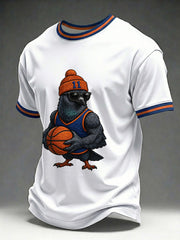 Men's Basketball Pigeon Print T-shirt