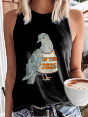 Women's Basketball Pigeon Retro Vest Top