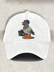 Unisex Basketball Pigeon Retro Cap