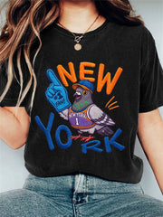 Women's Basketball Pigeon Retro T-shirt