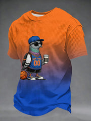 Men's Basketball Pigeon Retro Waffle T-shirt