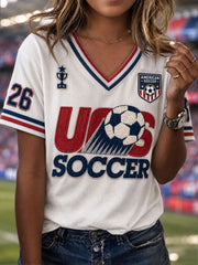 Women's USA Soccer Short-sleeved T-shirt
