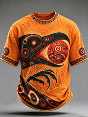 Men's Indigenous Print Casual T-Shirt