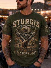 Men’s Sturgis Motorcycle Rally Skull Graphic Tee