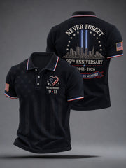 Men's 9/11 25th Anniversary We Will Never Forget Printed Shirt