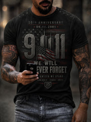 Men's 9.11 Never Forget Printed T-shirt