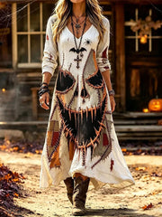 Women's Halloween Patchwork Art Dress