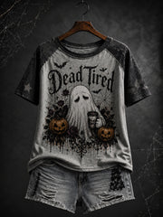 Women's Halloween Print round neck short sleeve T-shirt