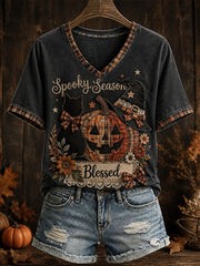 Women's Halloween Black Cat T-Shirt