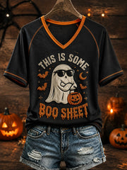 Women's This Is Some Boo Sheet V-neck T-shirt