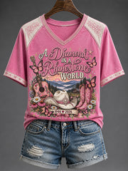 Women's Classic Country Music Lover Memorial Short-sleeved T-shirt