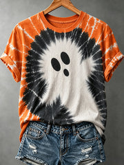Women's Halloween Art Print Casual T-shirt