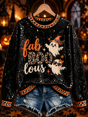 Women's Faboolous Halloween Printed Regular Sweatshirt