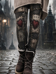 Women's Halloween Patchwork Print Leggings