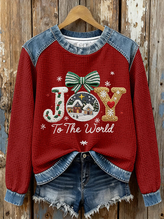 Women's Joy To The World Printed Casual Top