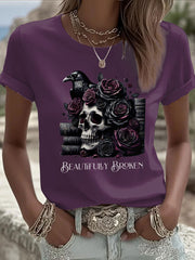 Women's Country Music Print Casual T-shirt