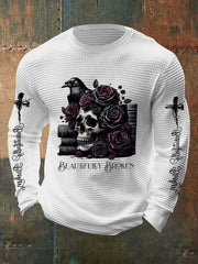 Men's Country Music Waffle Print Casual T-Shirt