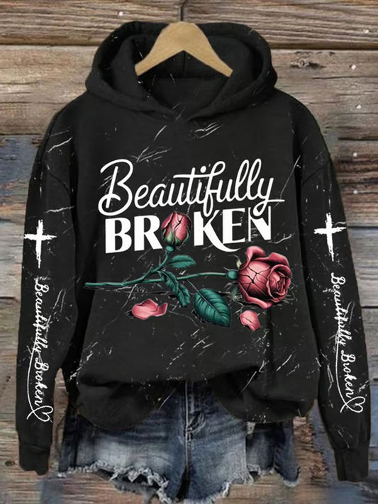Women's Country Music Print Casual Hoodie