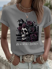 Women's Country Music Print Casual T-shirt