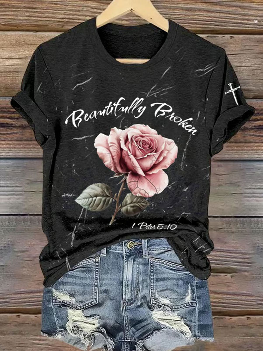 Women's Country Music Print Casual T-shirt