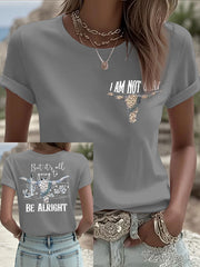 Women's Country Music Print Casual T-shirt