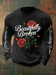 Men's Country Music Waffle Print Casual T-Shirt