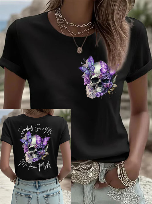 Women's Country Music Print Casual T-shirt