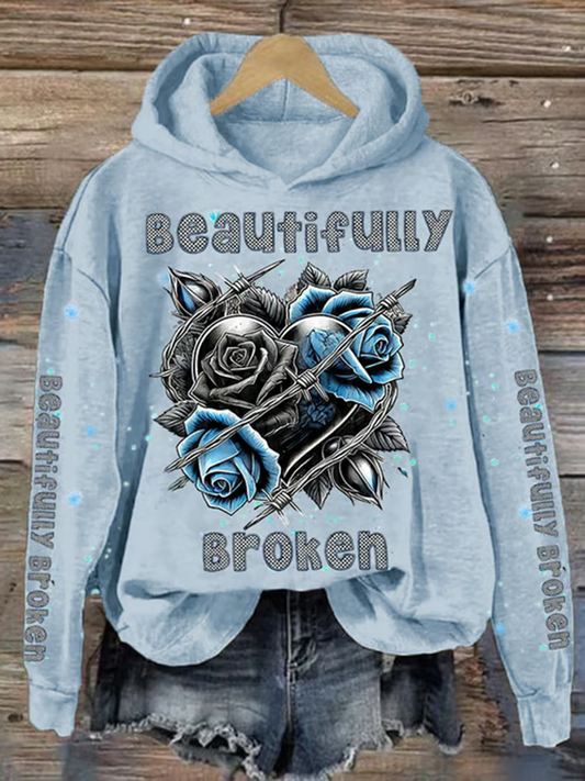 Women's Country Music Print Casual Hoodie