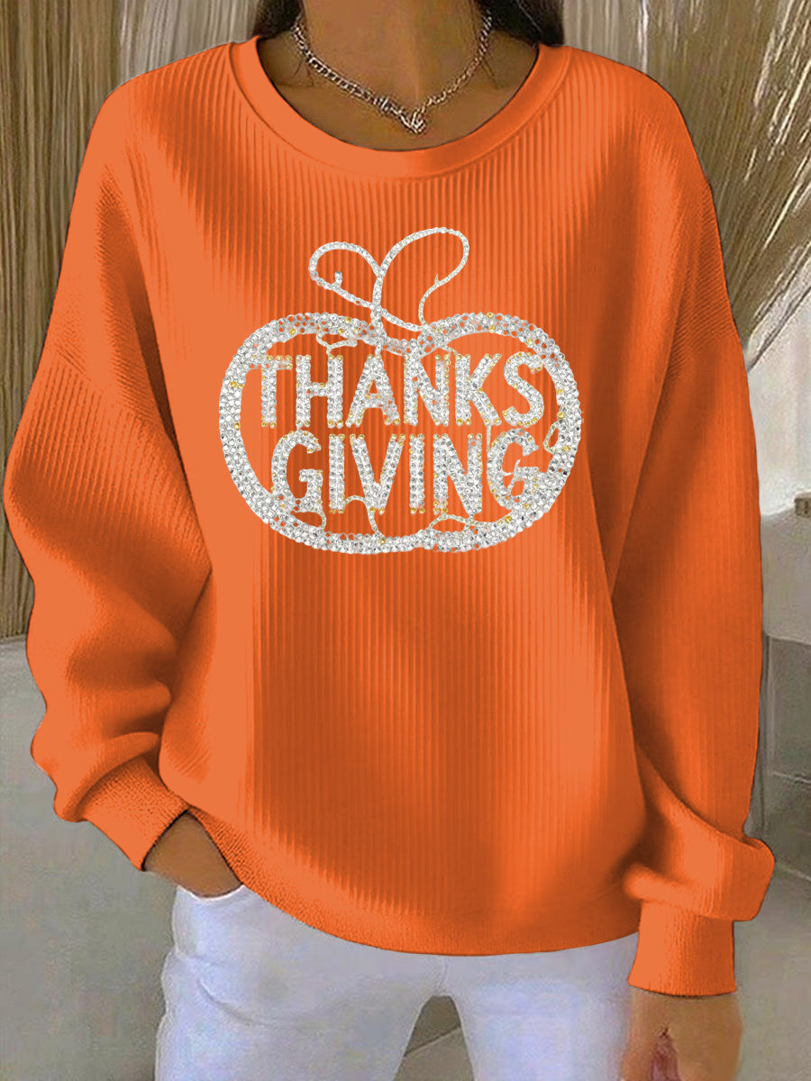 Women's Thanksgiving Print Casual Sweatshirt