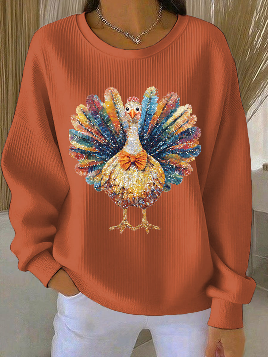 Women's Thanksgiving Print Casual Sweatshirt