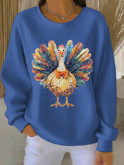 Women's Thanksgiving Print Casual Sweatshirt