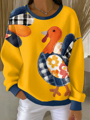 Women's Thanksgiving Print Casual Sweatshirt