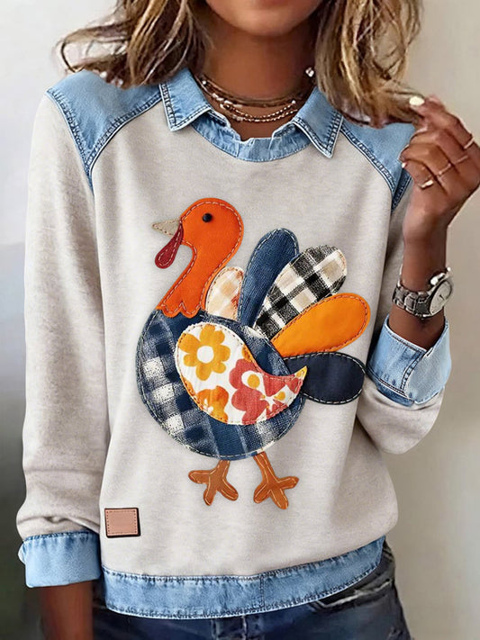 Women's Thanksgiving Print Top