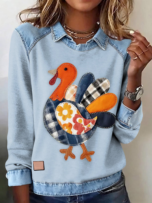 Women's Thanksgiving Print Top