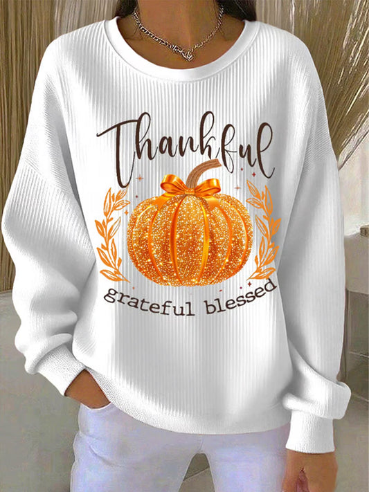 Women's Thanksgiving Print Casual Sweatshirt