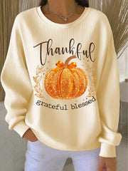Women's Thanksgiving Print Casual Sweatshirt