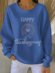 Women's Thanksgiving Print Casual Sweatshirt