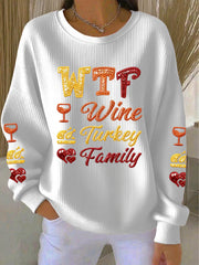 Women's Thanksgiving Print Casual Sweatshirt