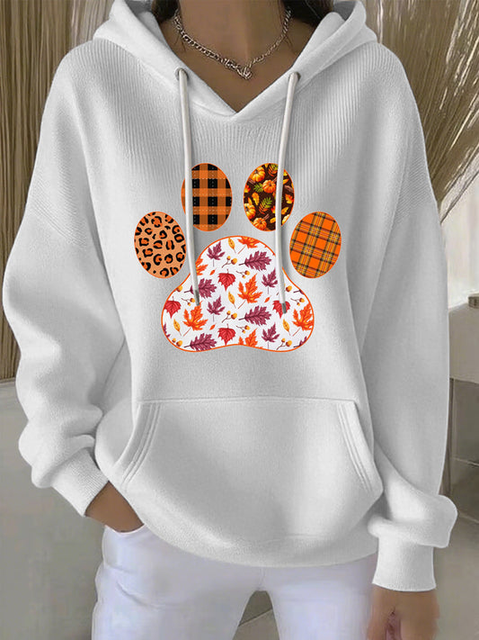 Women's Thanksgiving Print Casual Hoodie