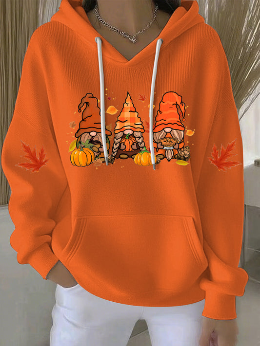 Women's Thanksgiving Print Casual Hoodie