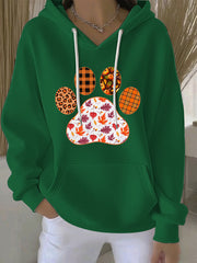 Women's Thanksgiving Print Casual Hoodie