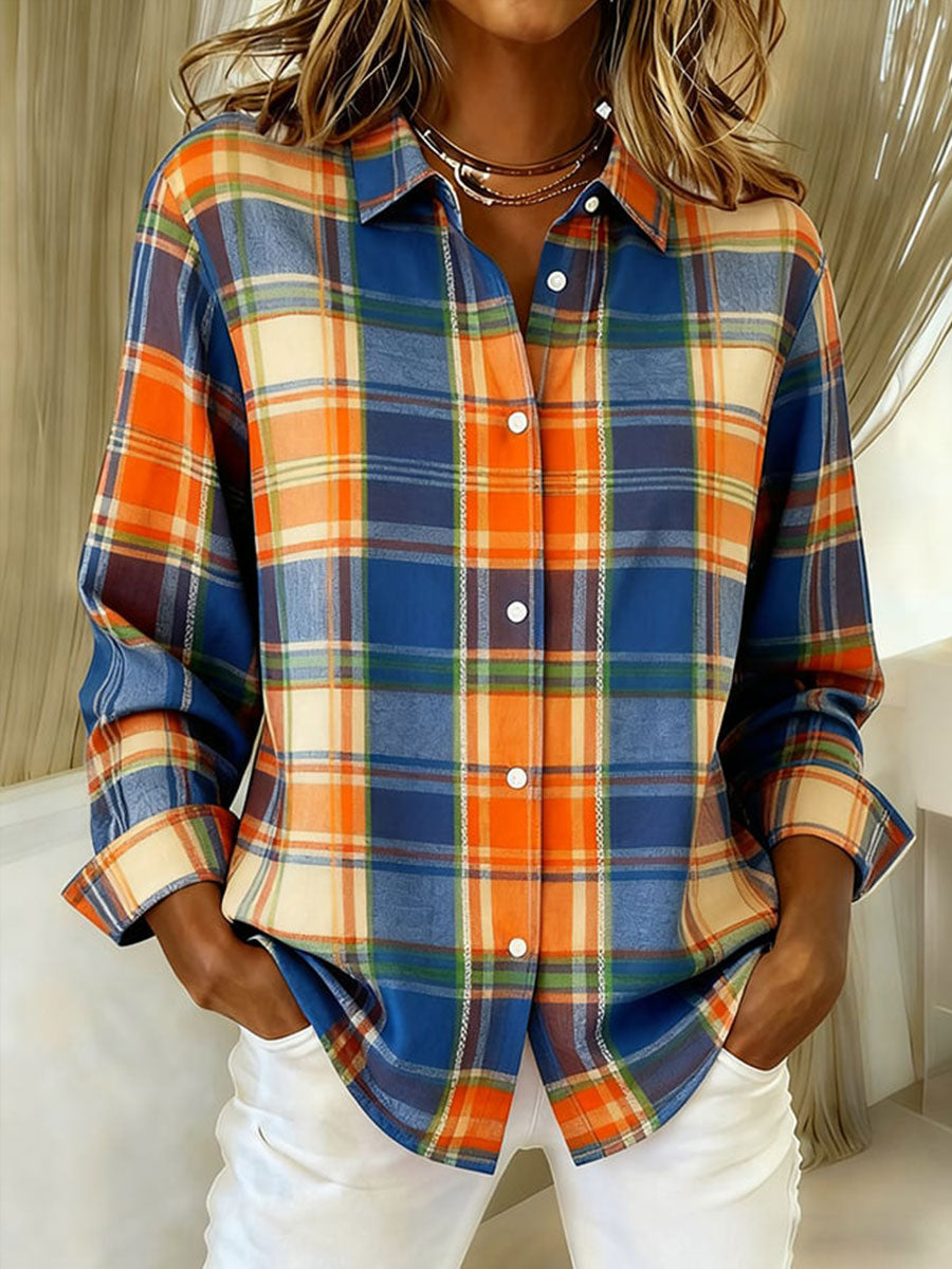Women's Autumn Thanksgiving Plaid Shirts