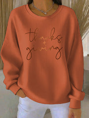 Women's Thanksgiving Print Casual Sweatshirt