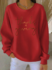 Women's Thanksgiving Print Casual Sweatshirt